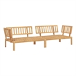 vidaXL Solid Acacia Wood Pallet Corner Sofa in Natural