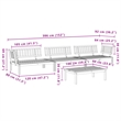 vidaXL Solid Acacia Wood Large Modular Pallet Sofa Set in Natural Wood