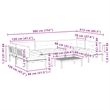 vidaXL Pallet Sofa Set Acacia Wood & Beige Cushions