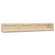 vidaXL Pallet Sofa Set Acacia Wood & Beige Cushions