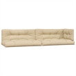 vidaXL Pallet Sofa Set Acacia Wood & Beige Cushions