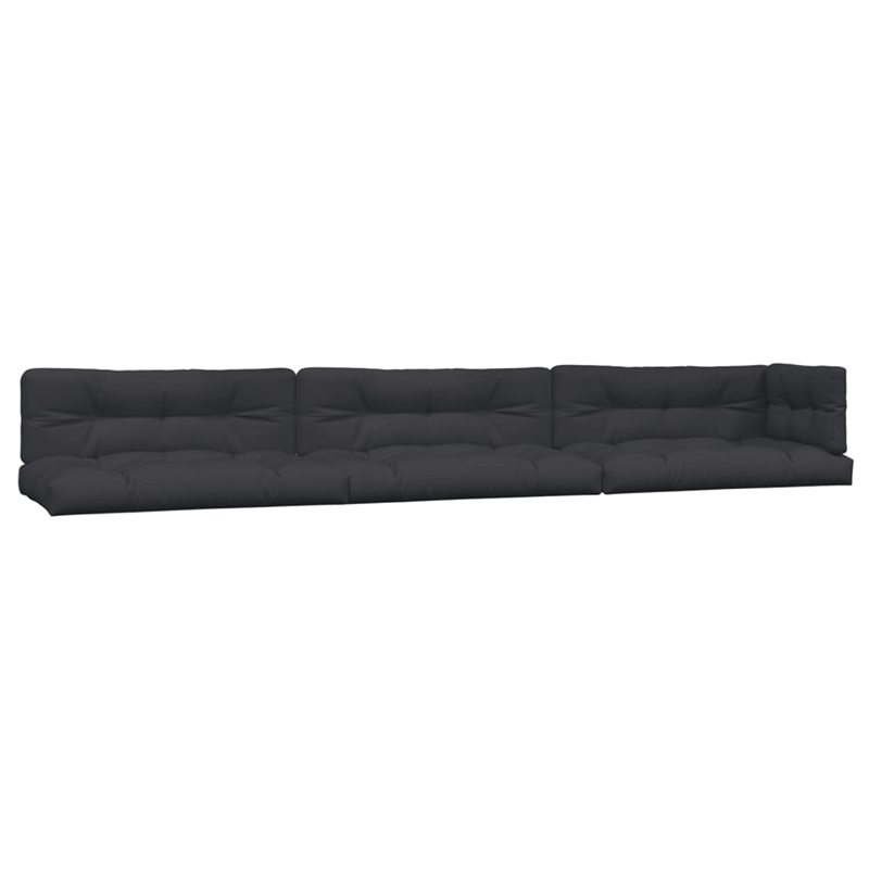 vidaXL Solid Acacia Wood Large Modular Pallet Sofa Set in Black