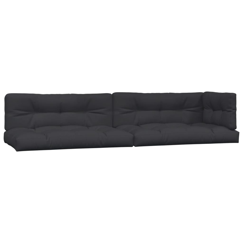 vidaXL Solid Acacia Wood Large Modular Pallet Sofa Set in Black