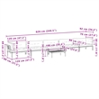 vidaXL Solid Acacia Wood & Polyester Large Pallet Sofa Set in Anthracite