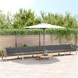 vidaXL Solid Acacia Wood & Polyester Pallet Sofa Set in Grey & Natural Wood
