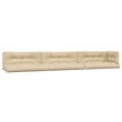vidaXL Solid Acacia Wood & Polyester Pallet Sofa Set Beige & Natural Wood
