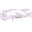 vidaXL Solid Acacia Wood & Polyester Large Pallet Sofa Set in Anthracite