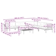 vidaXL 6 Piece Solid Acacia Wood Modular Pallet Sofa Set in Grey