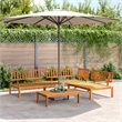 vidaXL Solid Acacia Wood Medium Modular Pallet Sofa Set in Natural Wood