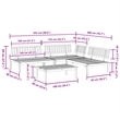 vidaXL Solid Acacia Wood Medium Modular Pallet Sofa Set in Natural Wood