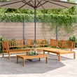 vidaXL Solid Acacia Wood Modular Garden Pallet Sofa Set in Brown