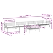 vidaXL Solid Acacia Wood Large Modular Pallet Sofa Set in Natural Wood