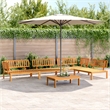vidaXL Solid Acacia Wood Standard Modular Pallet Sofa Set in Natural Wood