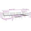 vidaXL Solid Acacia Wood Standard Modular Pallet Sofa Set in Natural Wood