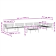 vidaXL Solid Acacia Wood Large Modular Pallet Sofa Set in Natural Wood