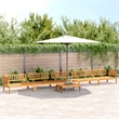vidaXL Solid Acacia Wood Large Modular Pallet Sofa Set in Natural Wood