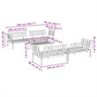 vidaXL Solid Acacia Wood Standard Modular Pallet Sofa Set in Natural Wood