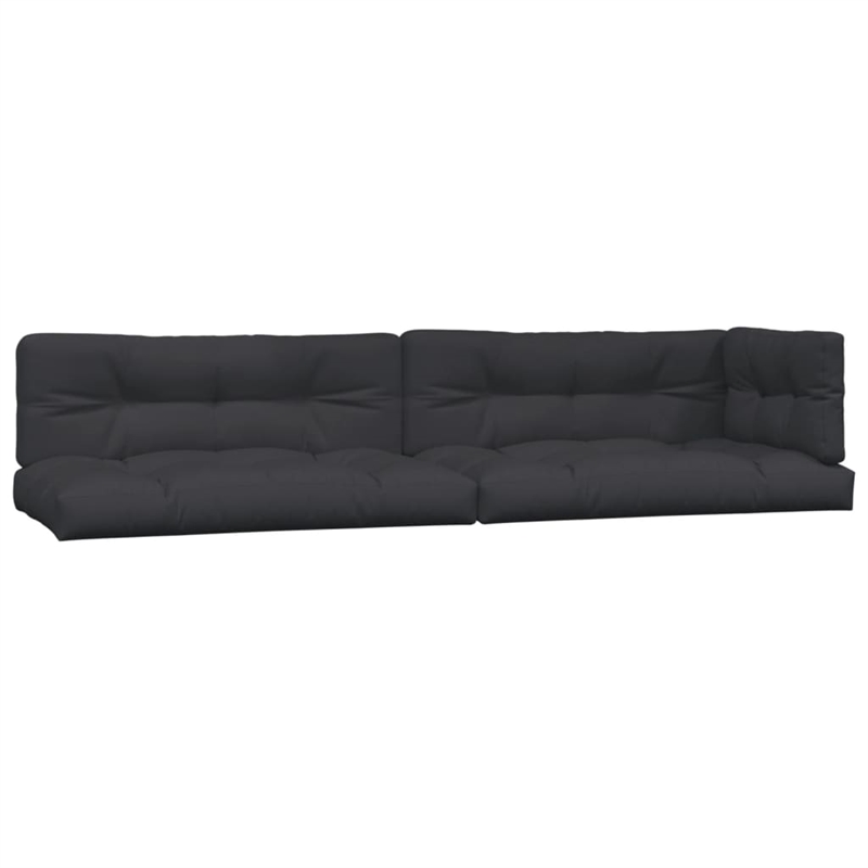 vidaXL Solid Acacia Wood Large Modular Pallet Sofa Set in Black