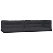 vidaXL Solid Acacia Wood Large Modular Pallet Sofa Set in Black