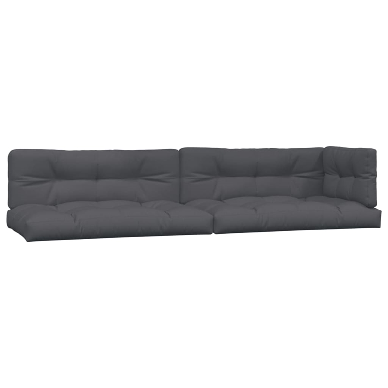 vidaXL Solid Acacia Wood Extra Large Modular Pallet Sofa Set in Anthracite