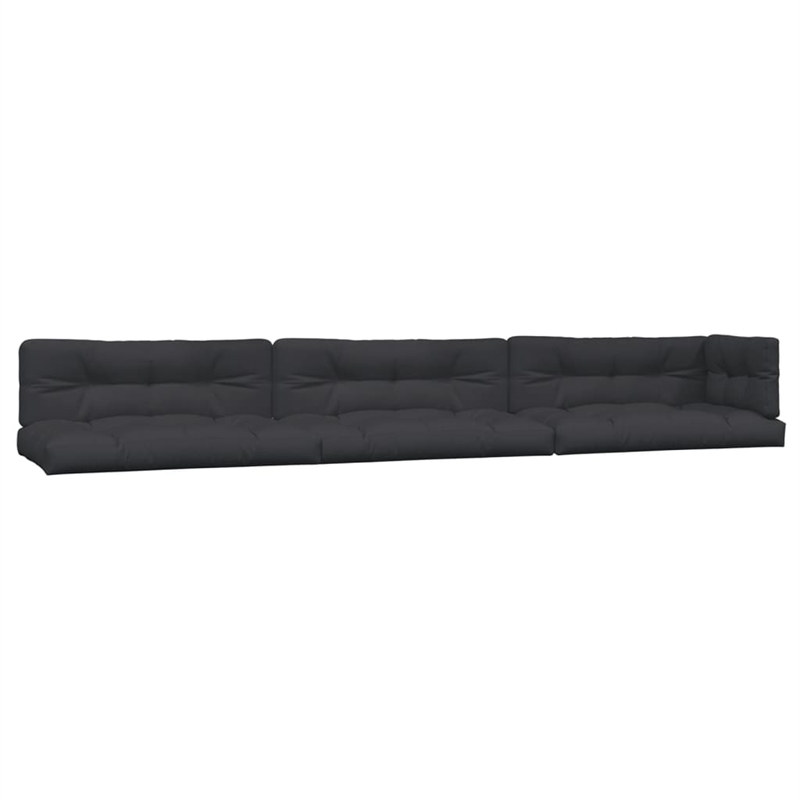 vidaXL Solid Acacia Wood Large Modular Pallet Sofa Set in Black