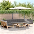 vidaXL Pallet Sofa Set in Natural Wood Color And Gray