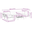 vidaXL Pallet Sofa Set in Natural Wood Color And Gray