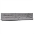 vidaXL Pallet Sofa Set in Natural Wood Color And Gray
