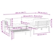 vidaXL Solid Acacia Wood Large Modular Pallet Sofa Set in Taupe