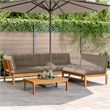 vidaXL Patio Pallet Sofa Set in Taupe & Natural Wood