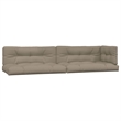 vidaXL Patio Pallet Sofa Set in Taupe & Natural Wood