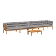 vidaXL Pallet Sofa Set in Grey & Natural Wood