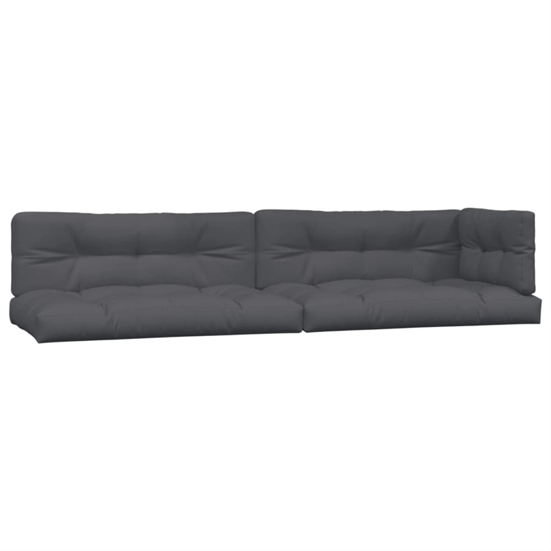 vidaXL Solid Acacia Wood Pallet Sofa Set in Anthracite