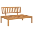 vidaXL Solid Acacia Wood Pallet Sofa Set With Grey Cushions