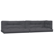 vidaXL Solid Acacia Wood Large Modular Pallet Sofa Set in Natural Wood