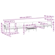 vidaXL Solid Acacia Wood With Cushions Large Modular Pallet Sofa Set in Grey