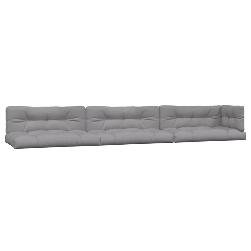 vidaXL Solid Acacia Wood With Cushions Large Modular Pallet Sofa Set in Grey