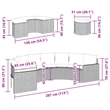 vidaXL Garden Sofa Set in Black & Cream/White