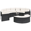 vidaXL Garden Sofa Set in Black & Cream/White
