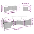 vidaXL Patio Sofa Set in Beige With Light Grey Cushions