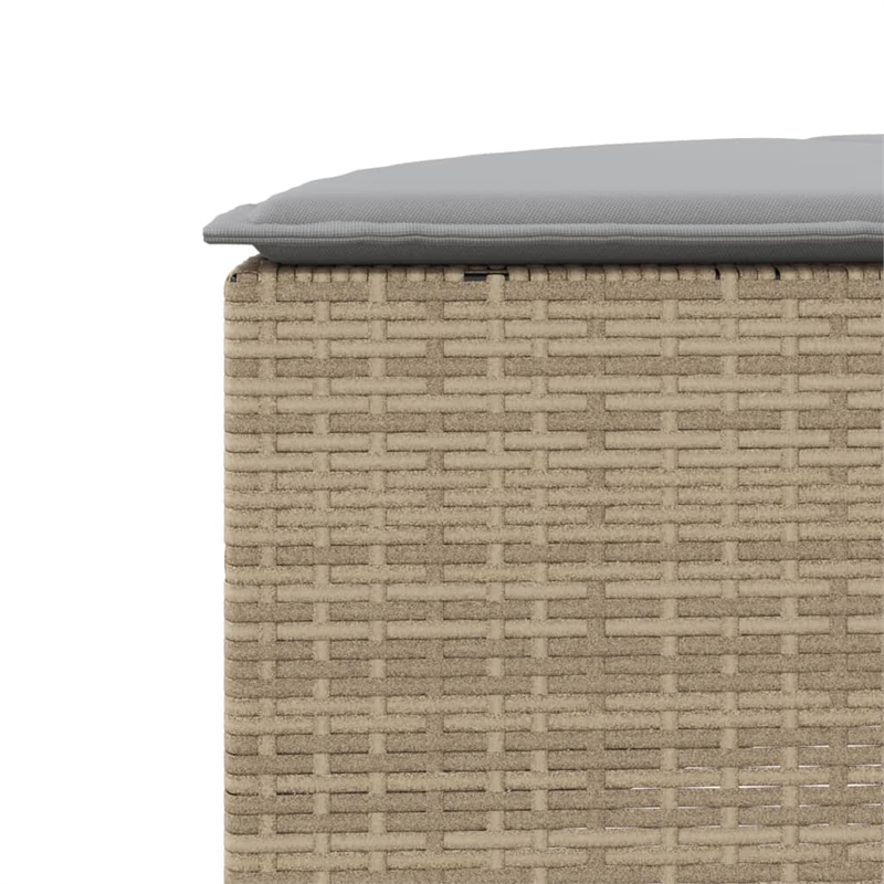 vidaXL Patio Sofa Set in Beige With Light Grey Cushions