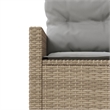 vidaXL Patio Sofa Set in Beige With Light Grey Cushions