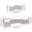 vidaXL Patio Sofa Set in Black & Cream/White Finish