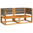 vidaXL 2 Piece Garden Corner Sofa Set With Cushions in Gray
