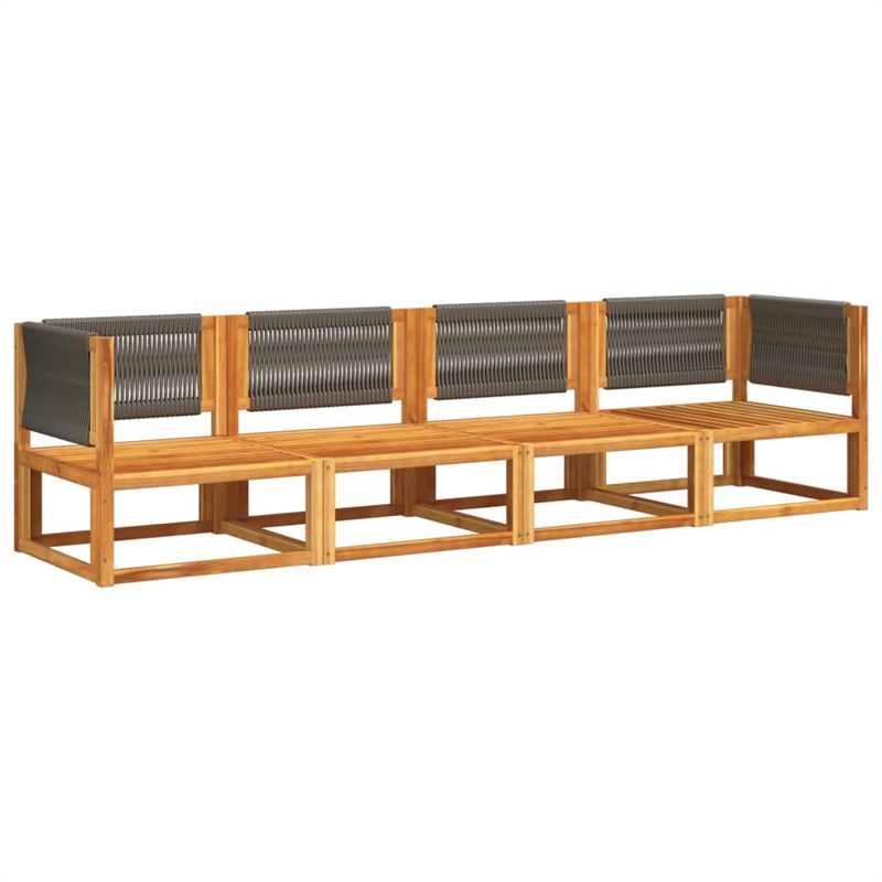 vidaXL 4 Piece Garden Sofa Set With Cushions in Gray