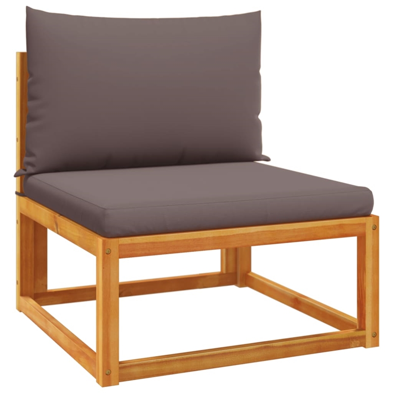 vidaXL 4 Piece Garden Sofa Set With Cushions in Gray