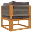 vidaXL 4 Piece Garden Sofa Set With Cushions in Gray