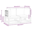 vidaXL 2 Piece Garden Corner Sofa Set With Cushions in Cream White