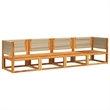 vidaXL 4 Piece Garden Sofa Set With Cushions in Cream White