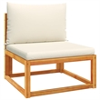 vidaXL 4 Piece Garden Sofa Set With Cushions in Cream White